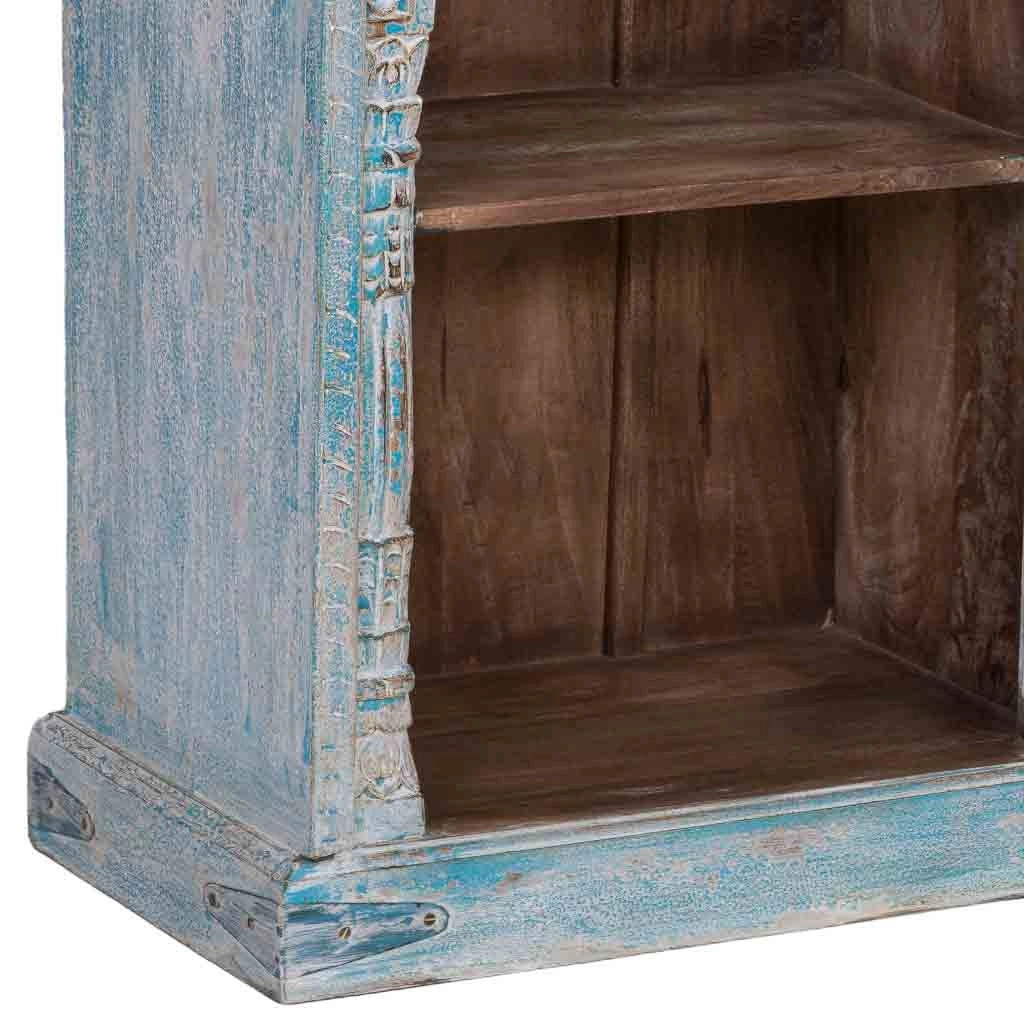 Credenza in legno blu 160x40x107 cm