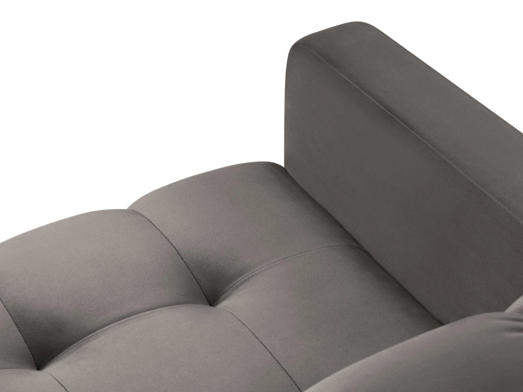 Cosmopolitan Design - Poltrona "Bali" in velluto grigio chiaro 