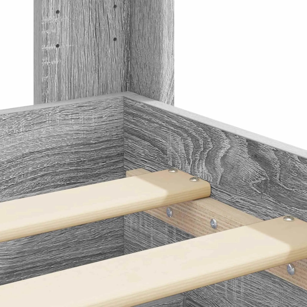 Struttura del letto con stoccaggio e testata Sonoma grigio 3414512