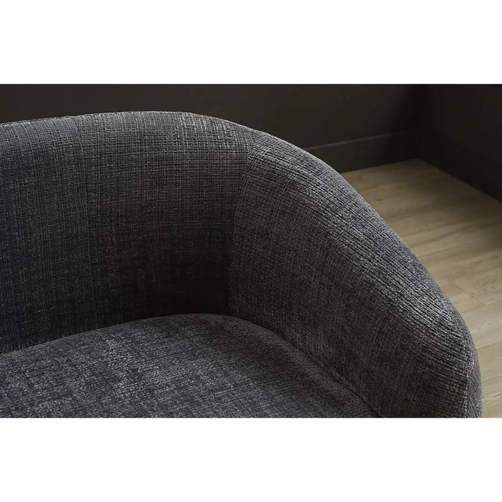 Divano dritto NUAGE grigio scuro – Divano design in tessuto chenille