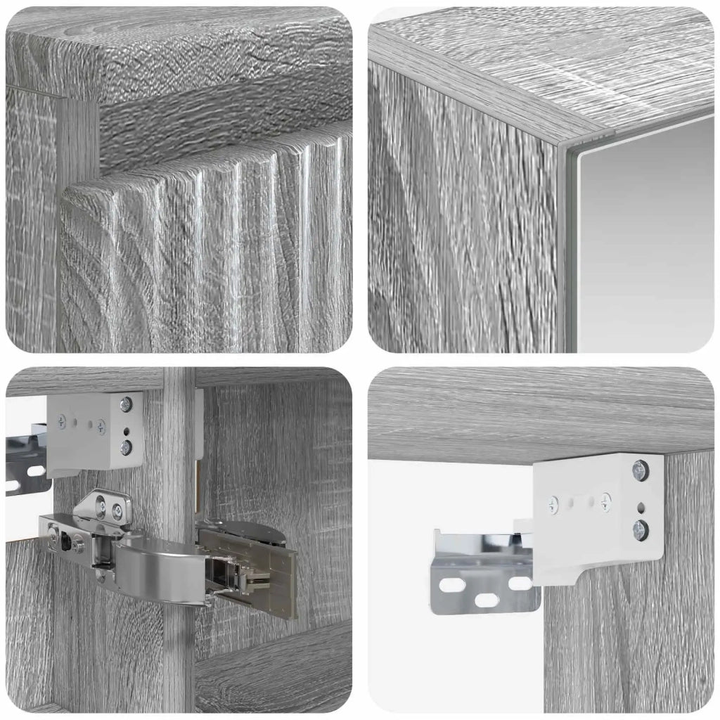 Set di mobili per il bagno 6 pz Sonoma grigio 3407164