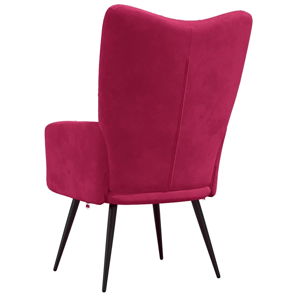 Poltrona | Sedia Relax Rosso Vino in Velluto