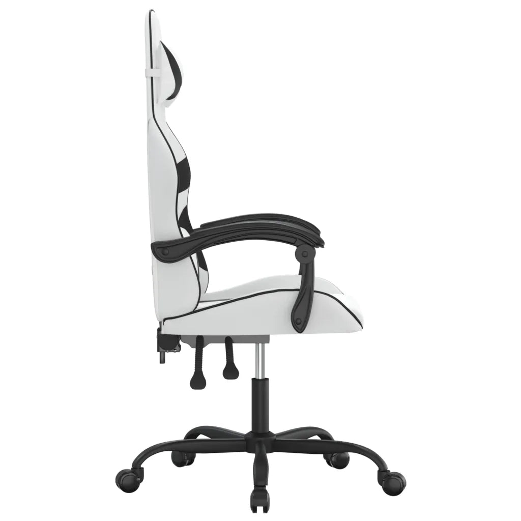 Sedia da Gaming Bianco e Nero in Similpelle 3143852