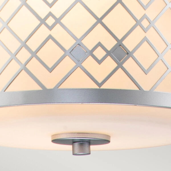 Lampada a sospensione Elstead Ziggy argento 2xE14 Ø25,4 cm