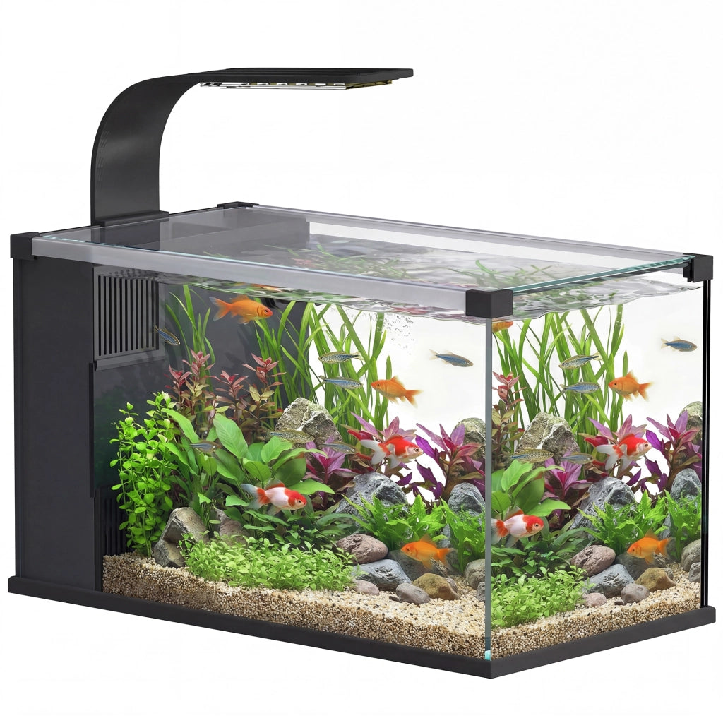 Acquario 24 Litri Vetro Temperato con Filtro LED Pompa ¨C Minimal ¨C 40x25x30 cm