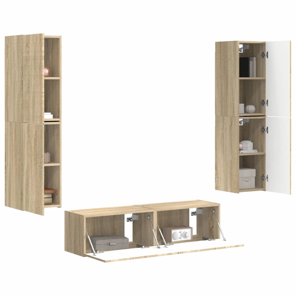 Set mobile TV 6 pcs Rovere Sonoma Legno multistrato 3409125
