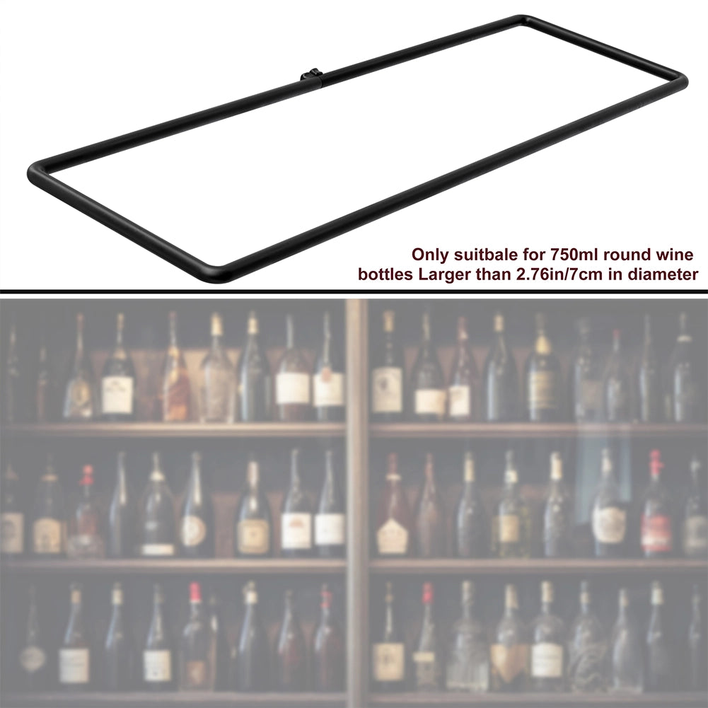 Set 4 Portabottiglie da Muro in Ferro e Legno Stile Industriale per vino da 750 ml