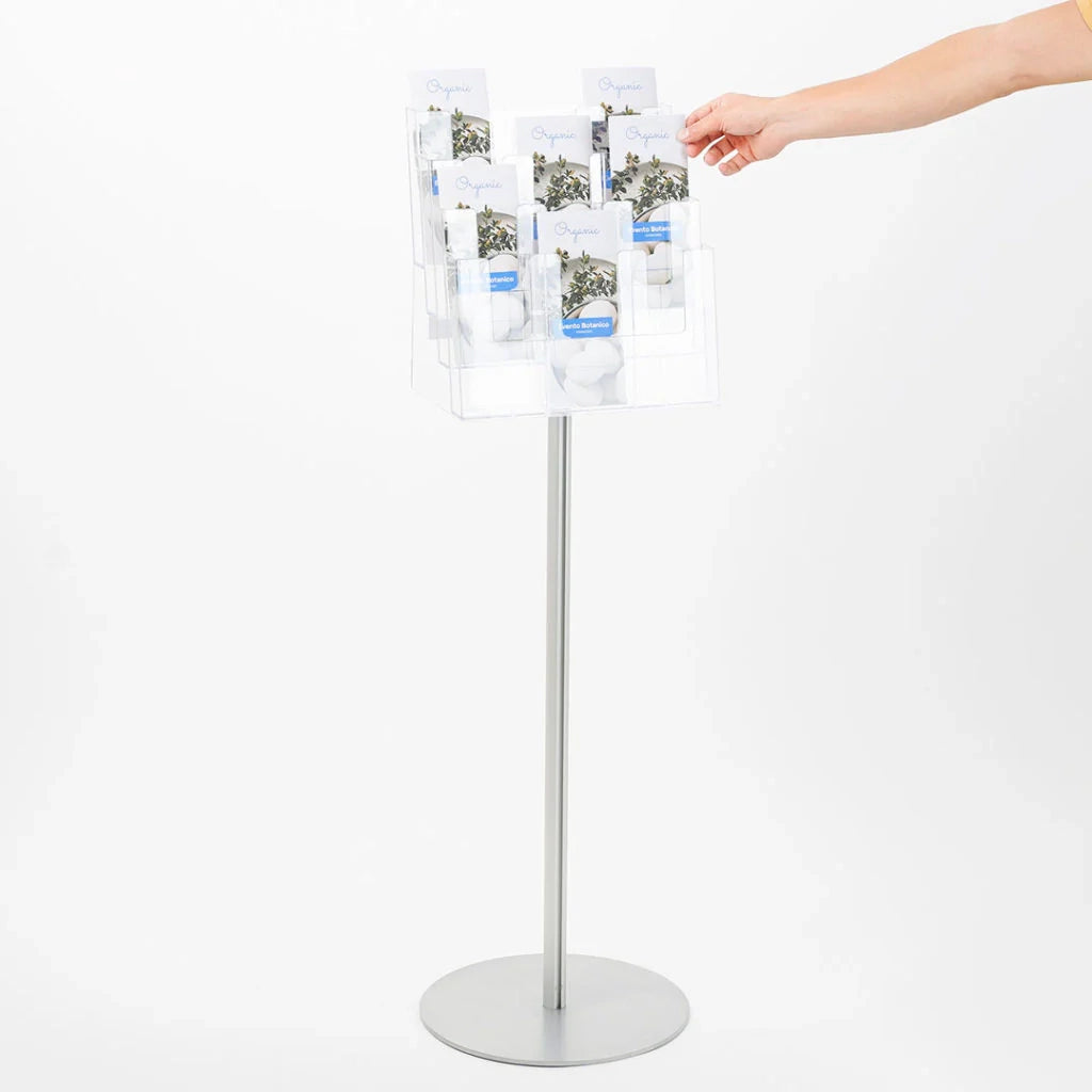 Espositore per depliant 12 tasche plexi