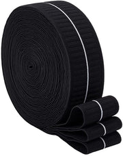 Corda elastica 9,14 m - Banda elastica bianca - Polyester duraturo - Elastici intrecciati - Per cucire o cucire - Respiro e resistente allo sfregamento