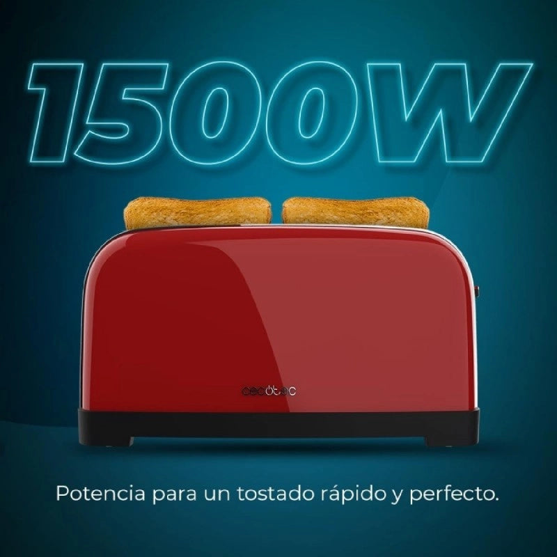 CECOTEC 04827 - Tostapane Toastin' time 1500 Red