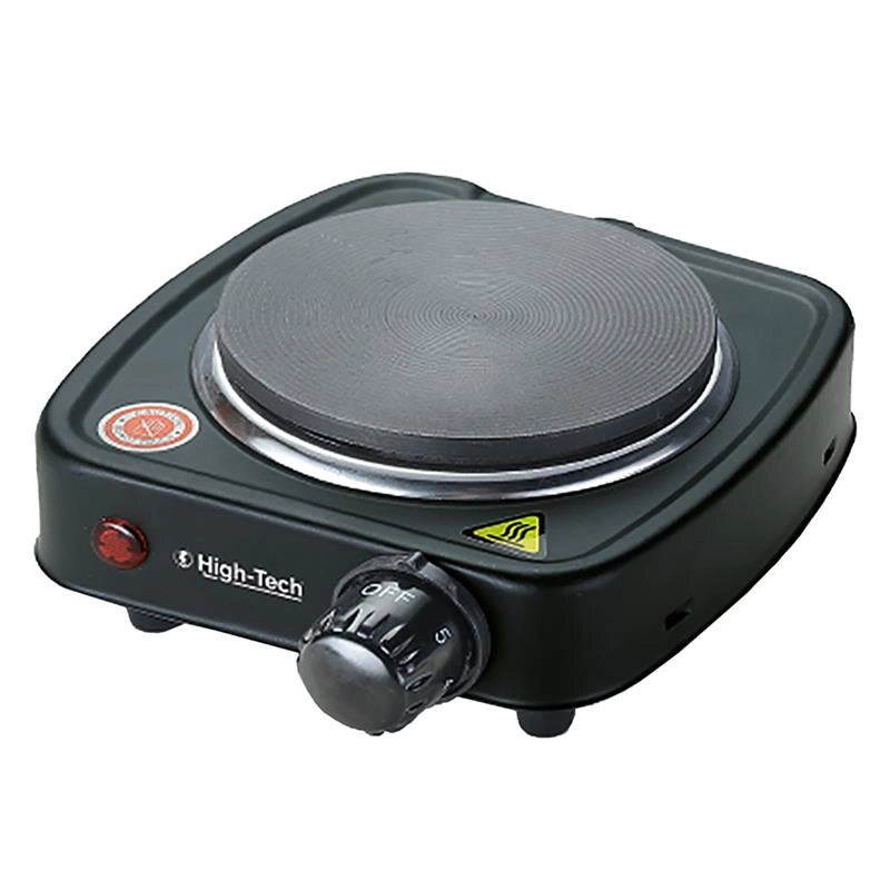 HIGH TECH FORNELLO ELETTRICO PIASTRA SINGOLA TERMOSTATO AUTOMATICO CAVO 1MT 10CM 500W