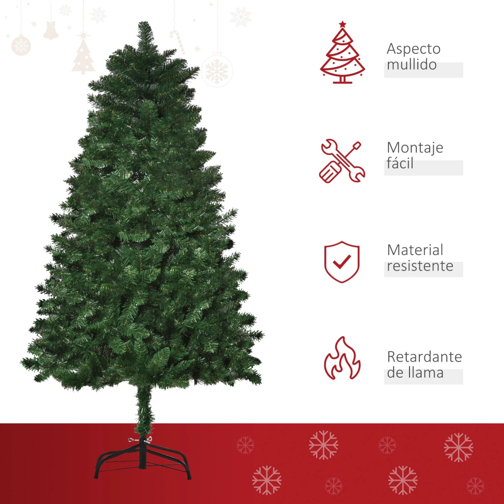 Albero di Natale Artificiale 150 cm Verde con Base Pieghevole ¨C Minimal ¨C 150 cm