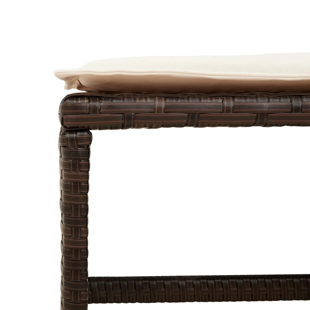 Set da Pranzo da Giardino 17 pz con Cuscini Marrone Polyrattan 3277952