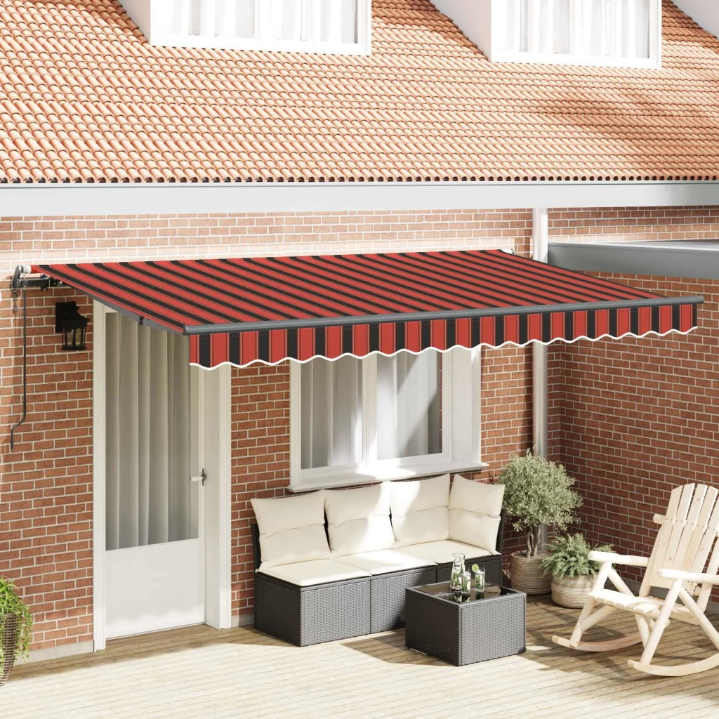 Tenda Retrattile Arancione 350 x 200 cm Tessuto 3329666