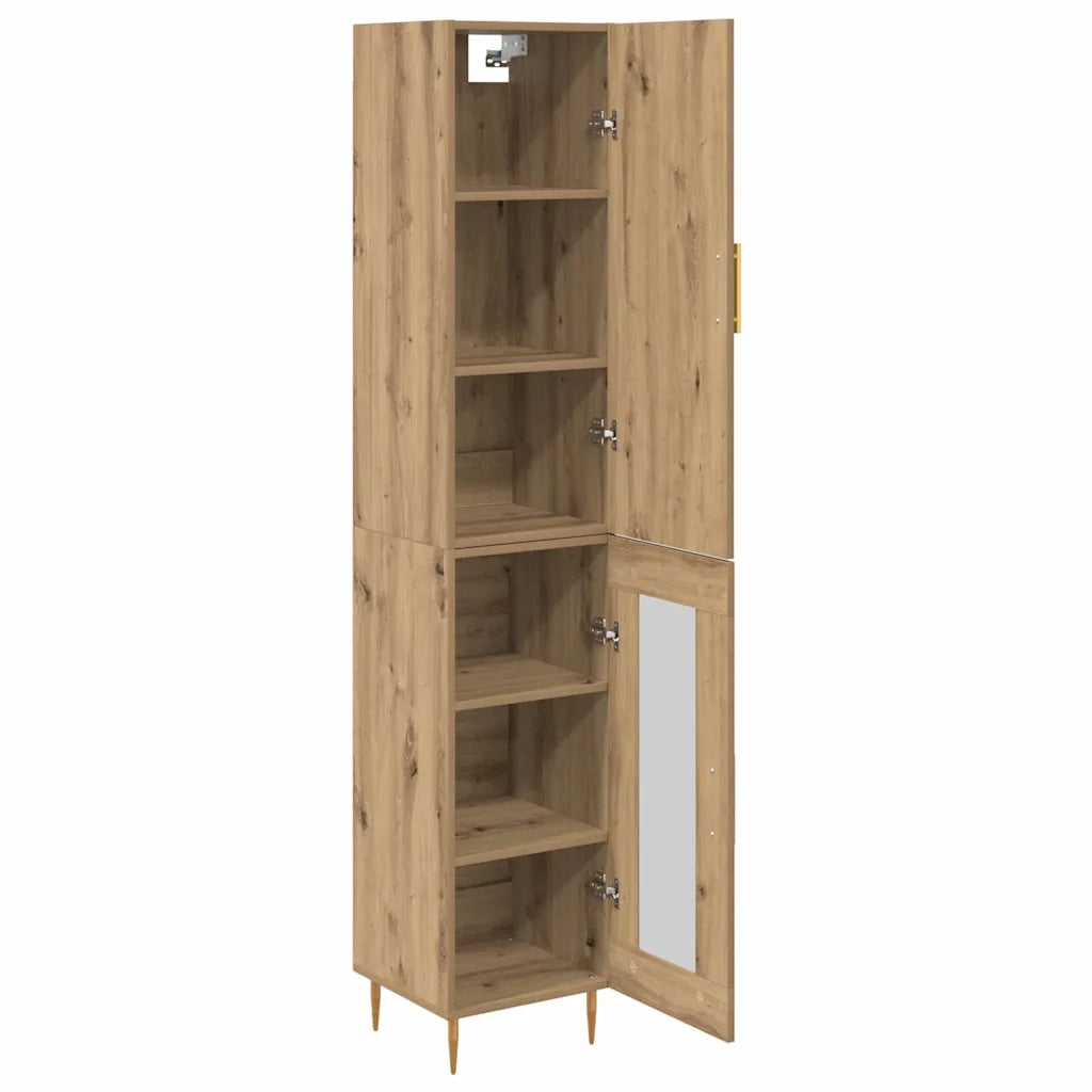 Credenza 2 pz | Madia | Buffet da pranzo | Armadio da pranzo Rovere artigianale Legno multistrato