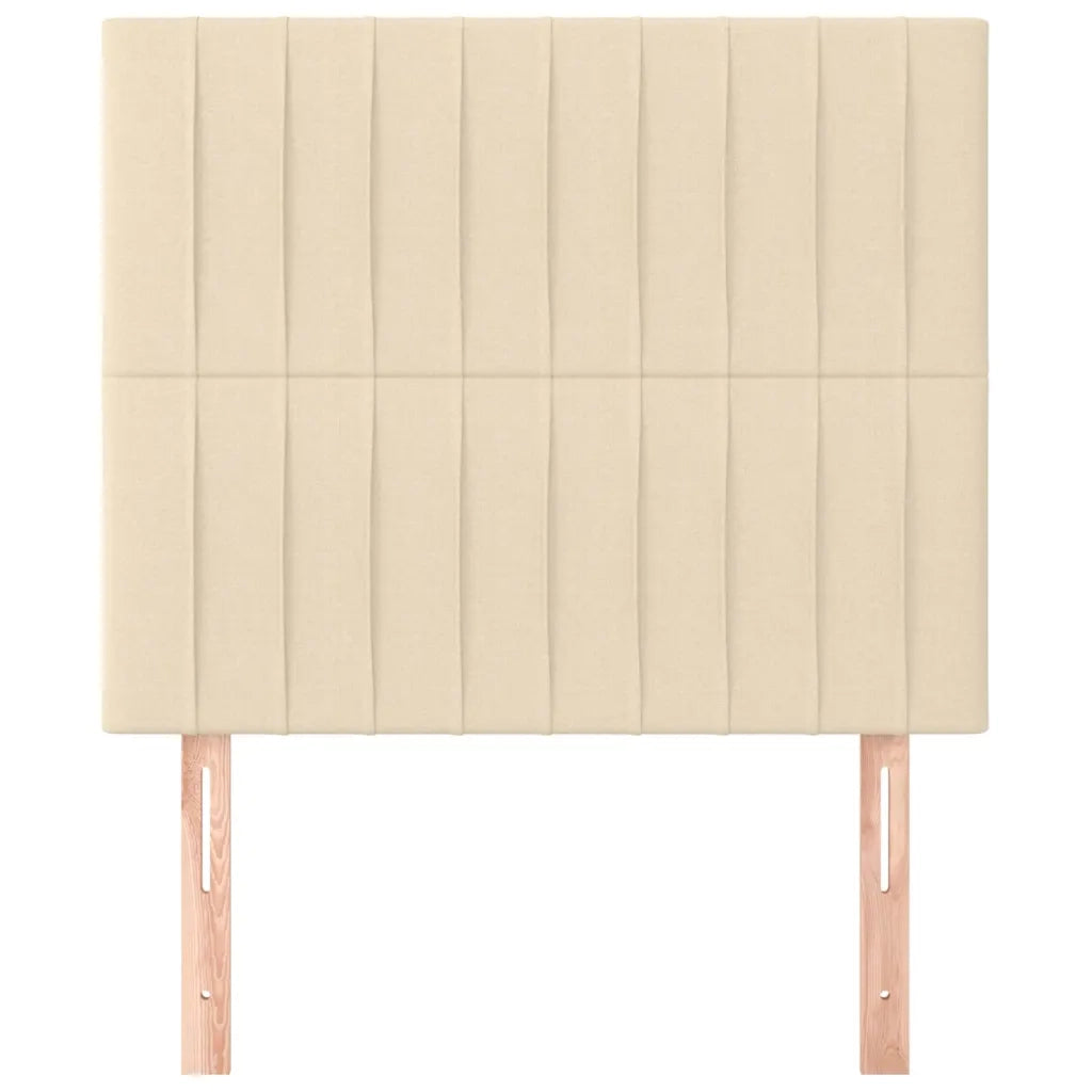 Testiera-Testata-Testiera Decorativa Crema 100x5x118/128 cm Tessuto 141442