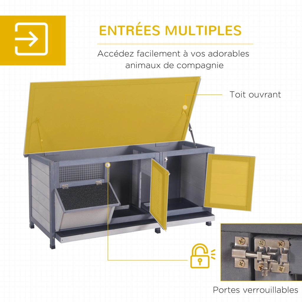 Ripostiglio con tetto apribile 2 porte ¨C Minimal ¨C 112x50x54 cm grigio nero