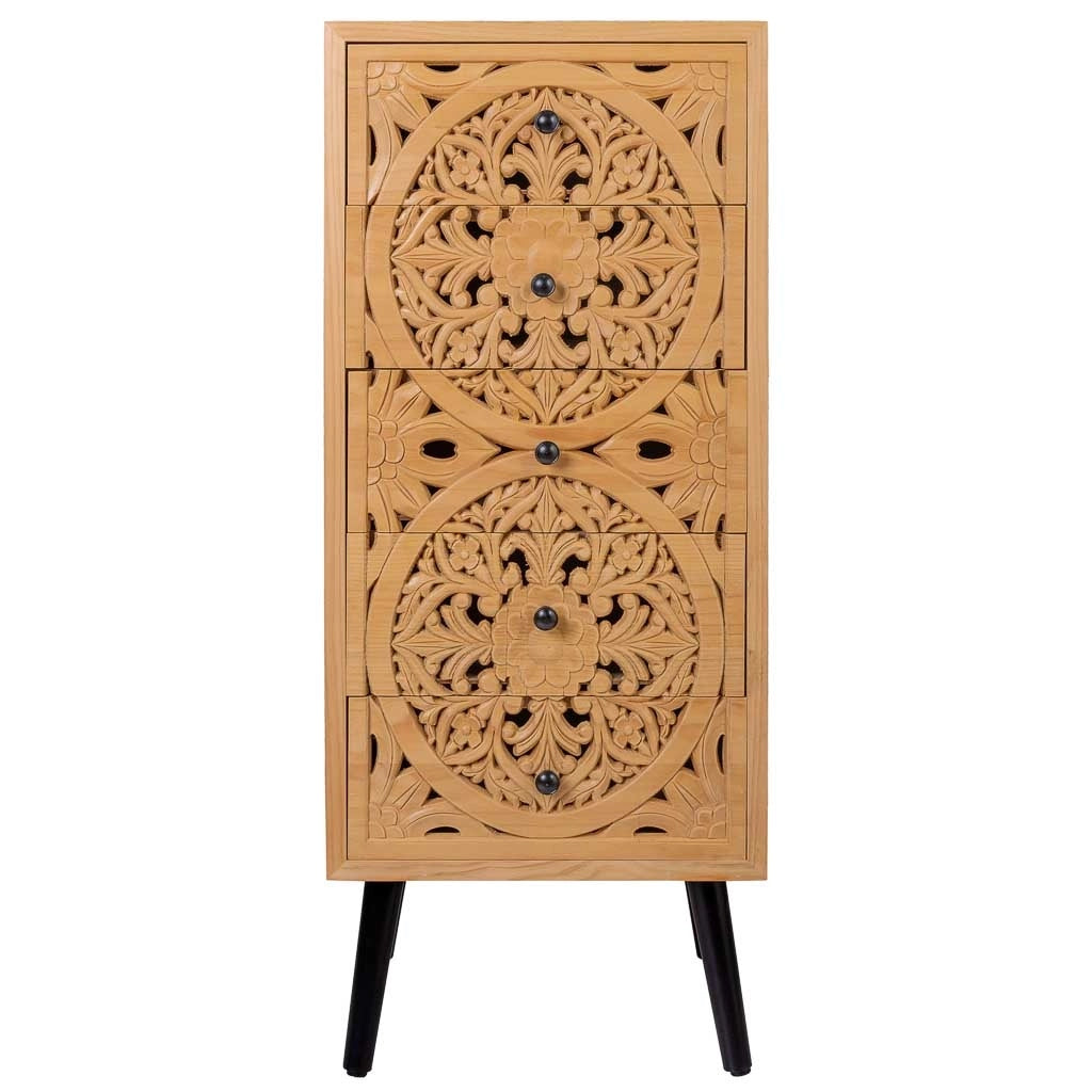 Cassettiera in legno marrone 45x35x10