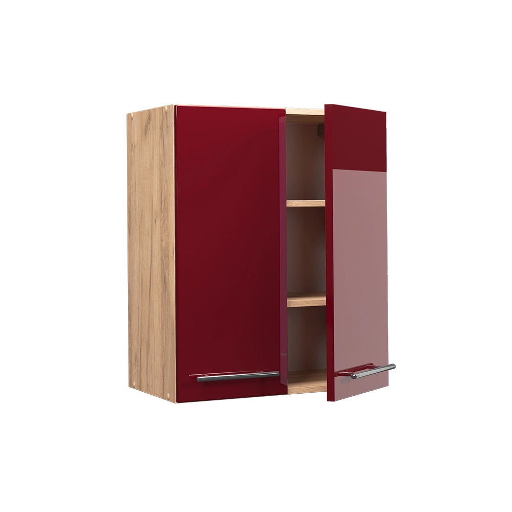 Pensile da cucina Fame-Line Bordeaux lucido/Rovere dorato 60 cm Vicco