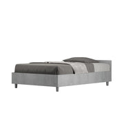 Letto 1 Piazza e Mezzo 120x200 cm con Rete e Contenitore Nuamo Grigio