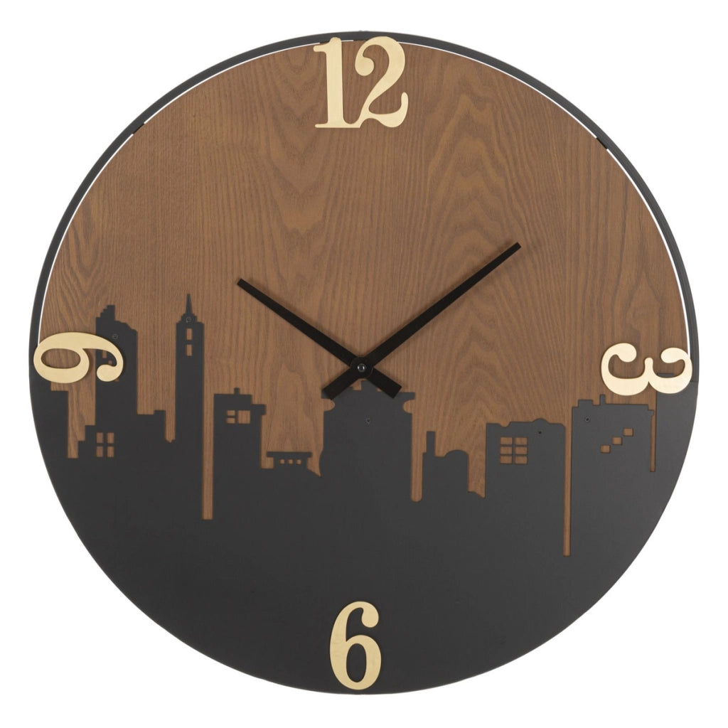 Orologio da Parete VKH253, Marrone, Metallo, 60x2x60 cm