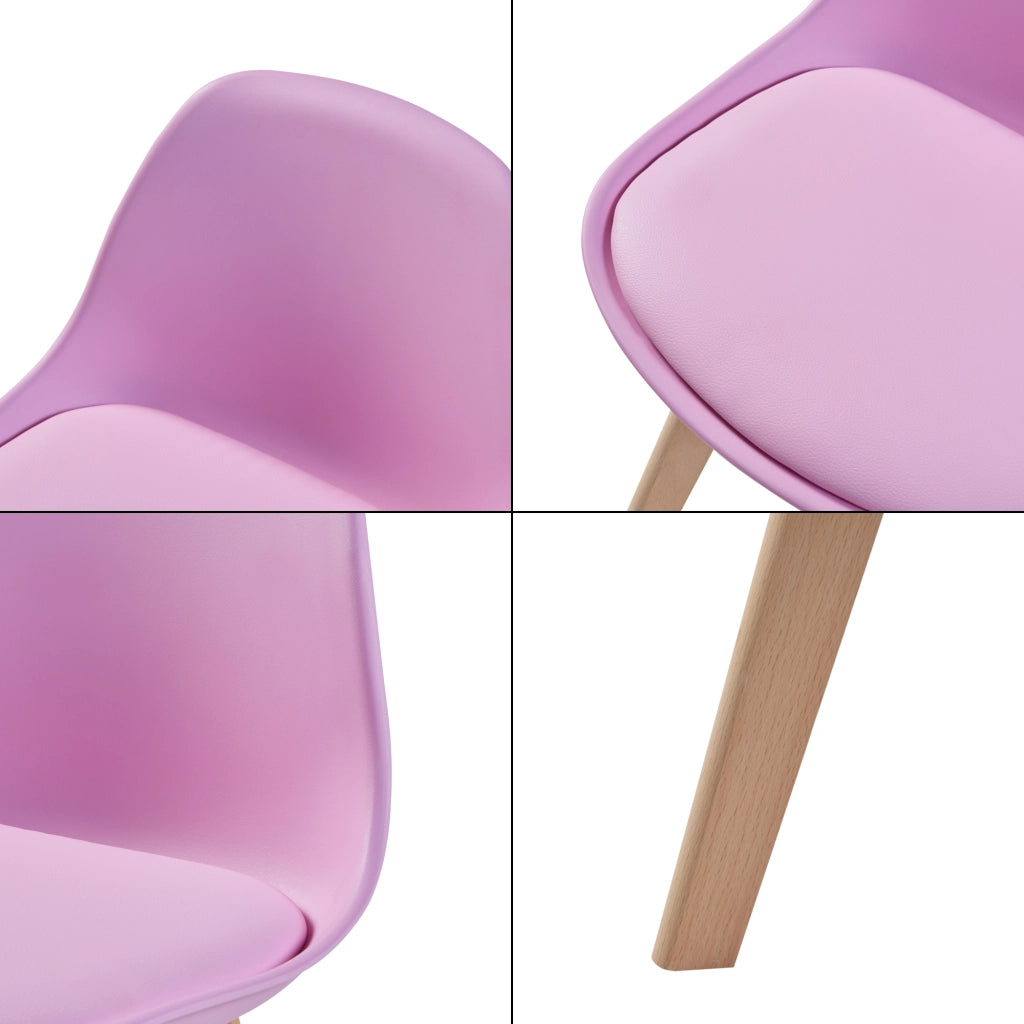 Set 'Elvdal' di 2 Sedie per Cameretta - Rosa [en.casa]