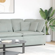 Modulo Angolare Divano Modulare con Cuscini Grigio Chiaro 100cm 4104459