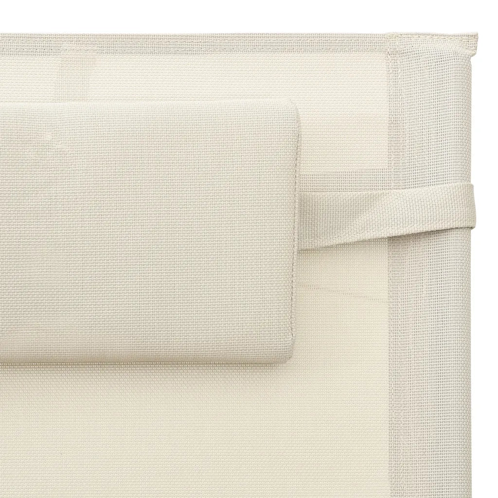 Lettini Prendisole in Textilene 2 pz Crema e Grigio 310510