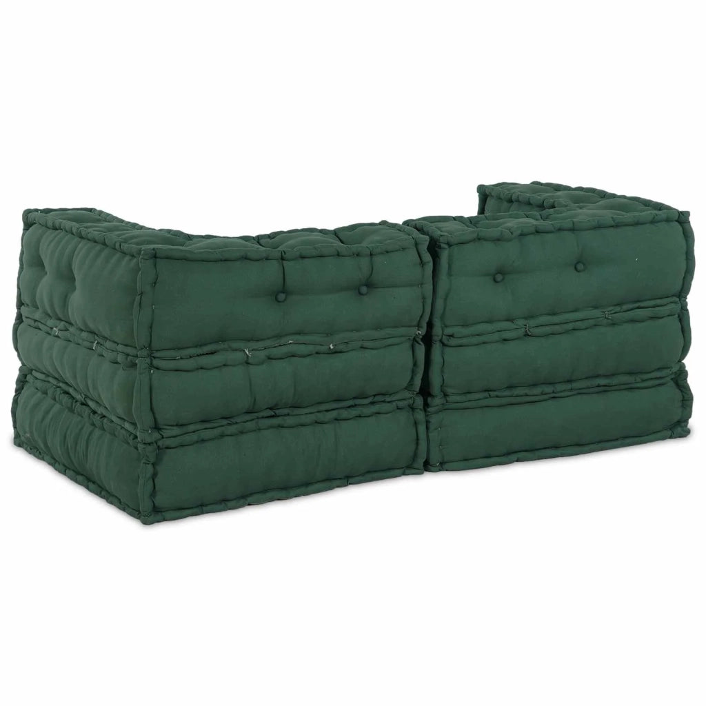 Divano modulare 2 pcs Verde 140 x 70 x 56 cm Tessuto 3315076