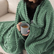 Banco Plaid Fluffy Microvezel 125x150 cm Deken per Letto Verde Matcha