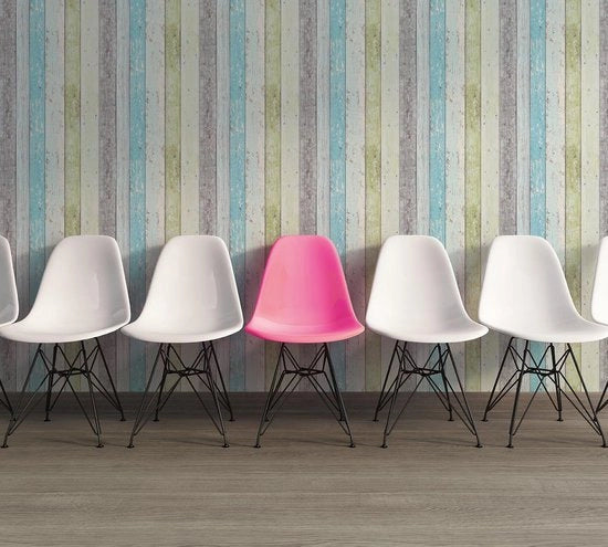 Veloce tappezzeria a vista - Tappeto in legno a vista in Blu, Verde e Bianco - Tappeto per diversi ambienti - Tappeto per parete in 10,05 m x 0,53 m