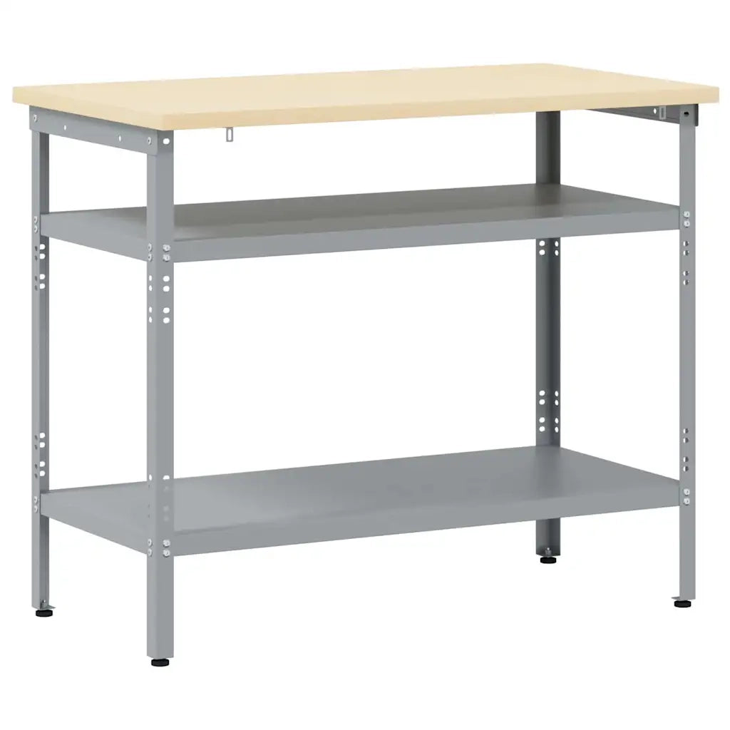 Piano di lavoro con lo scaffale Grigio 100 x 55 x 85 cm 4103457
