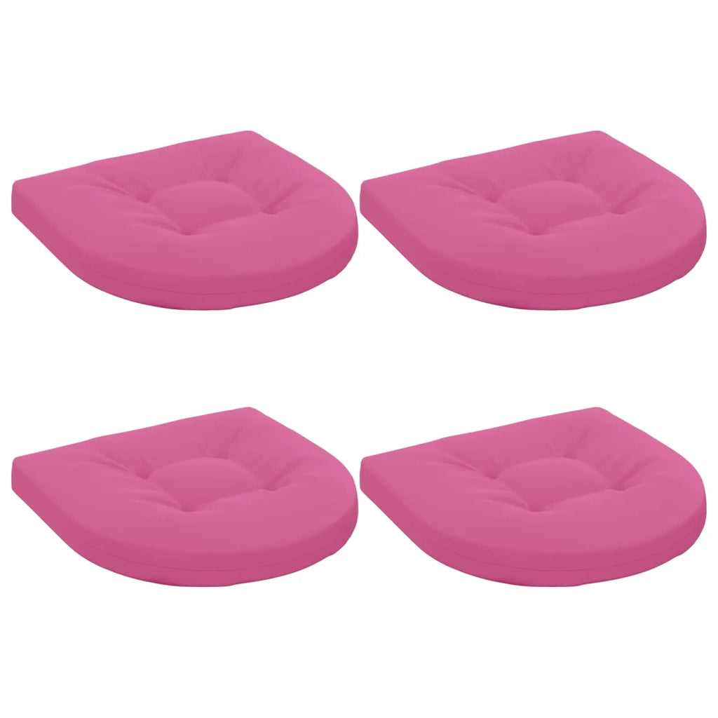 Cuscini per Sedia in 4 Pezzi 4 pz 100% Poliestere Rosa 945334