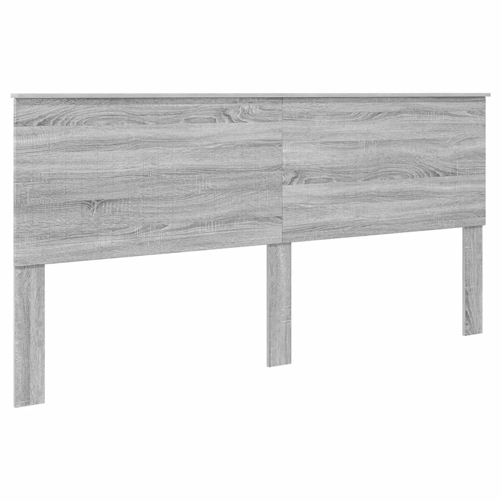 Letto con Contenitore con testiera Grigio Sonoma 200 x 200 cm 3411178