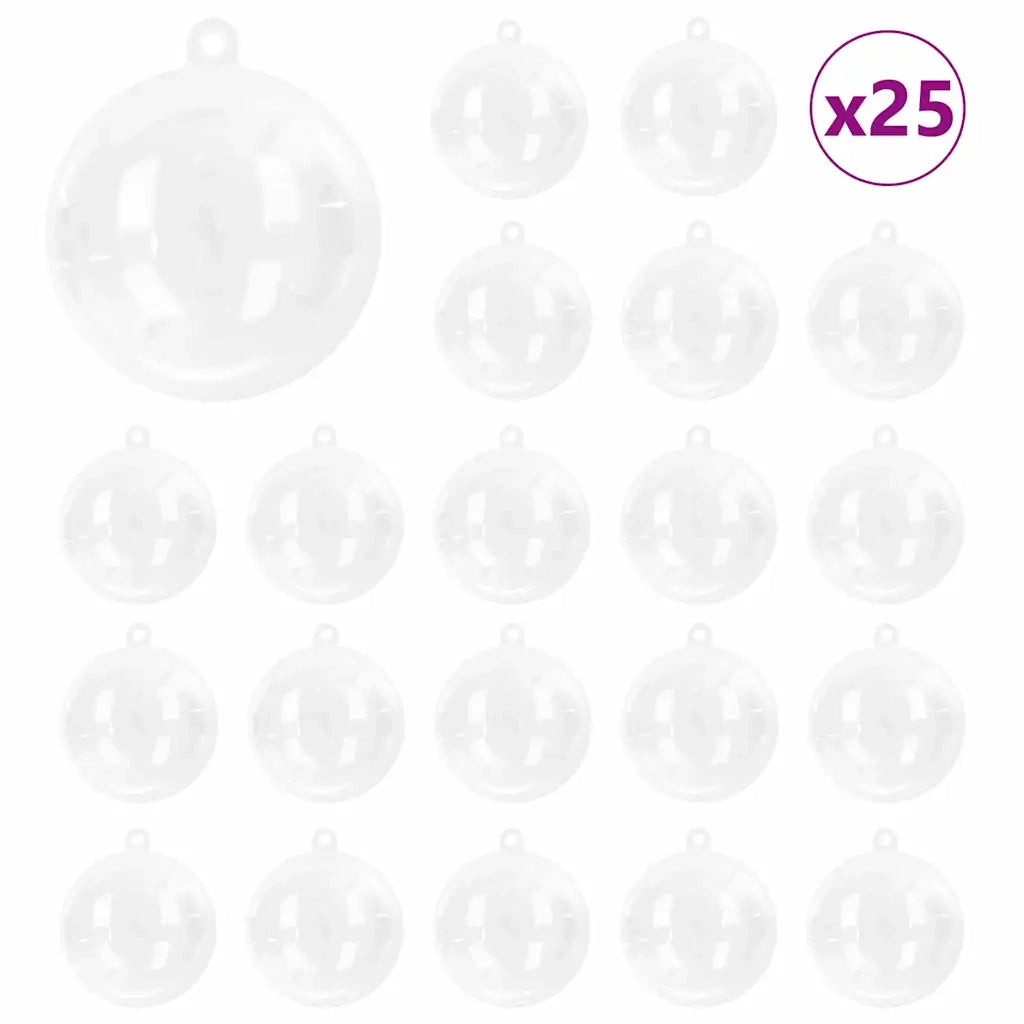 Set di Palle di Natale 25 pcs Trasparente Ø 8 cm 42018886
