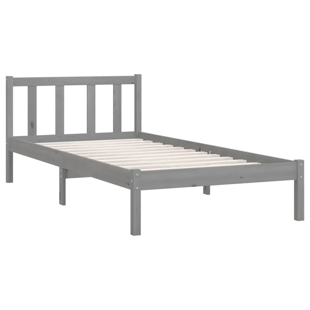Giroletto Grigio in Legno Massello di Pino 90x200 cm