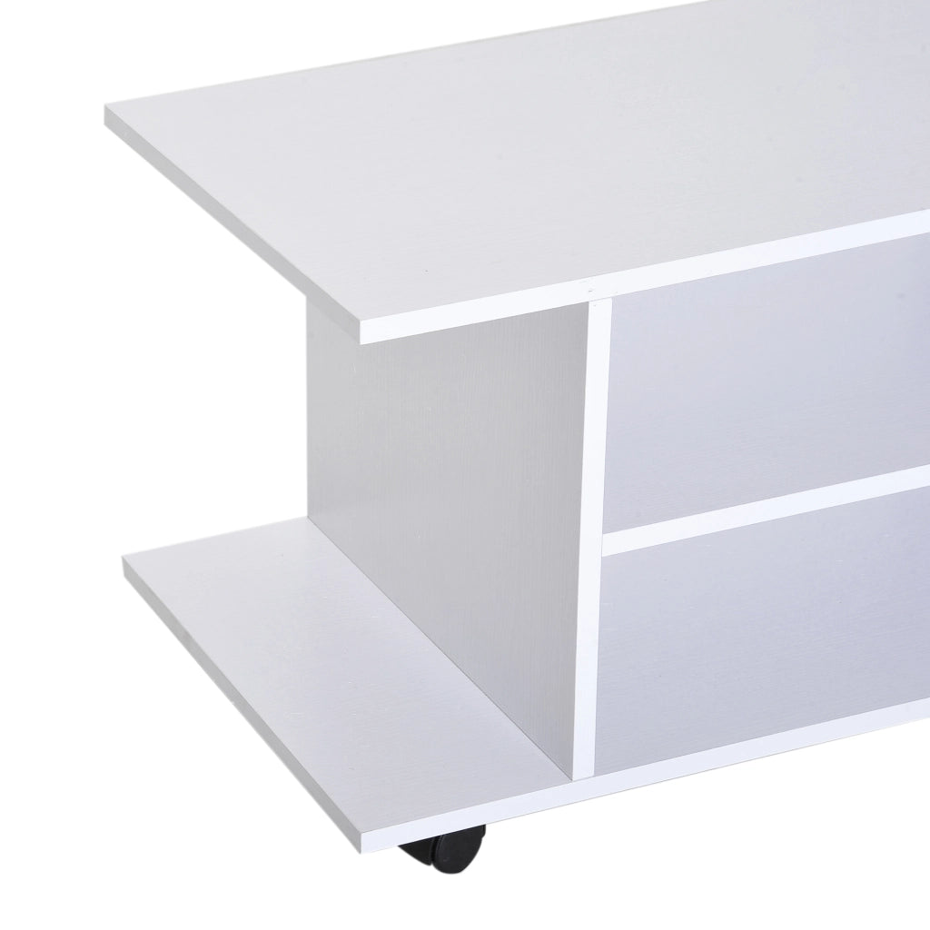 Mobile TV con ruote ¨C Minimal ¨C Bianco 80x40x40