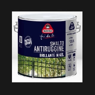 SMALTO ANTIRUGGINE NERO 0,5LT - BOERO