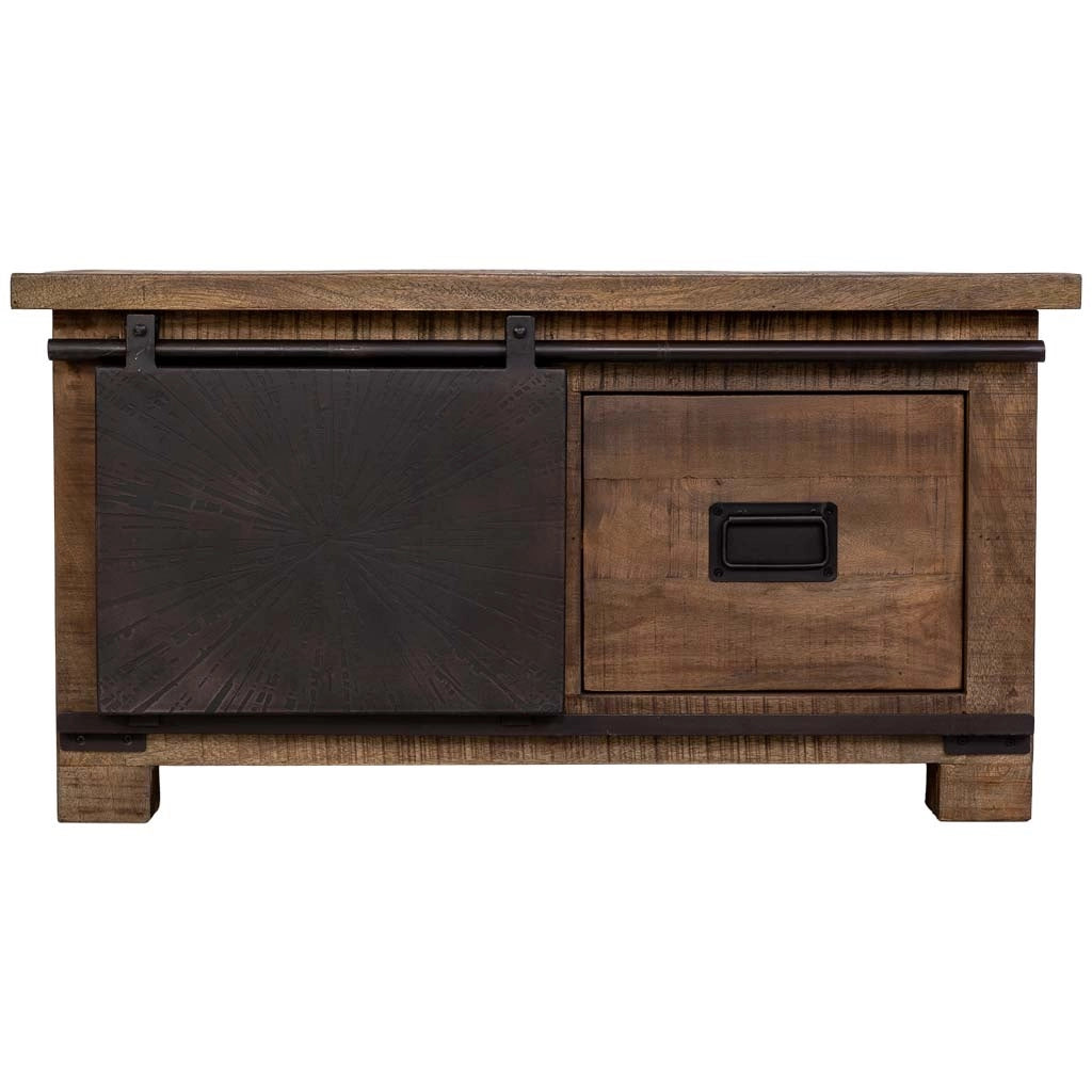 Tavolino da caffè in legno marrone 90x90x46h cm
