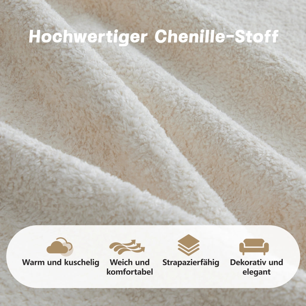 Divano Modulare 2 Posti con Ottomans ¨C MINIMAL ¨C Beige, Tessuto, Braccioli Mobili