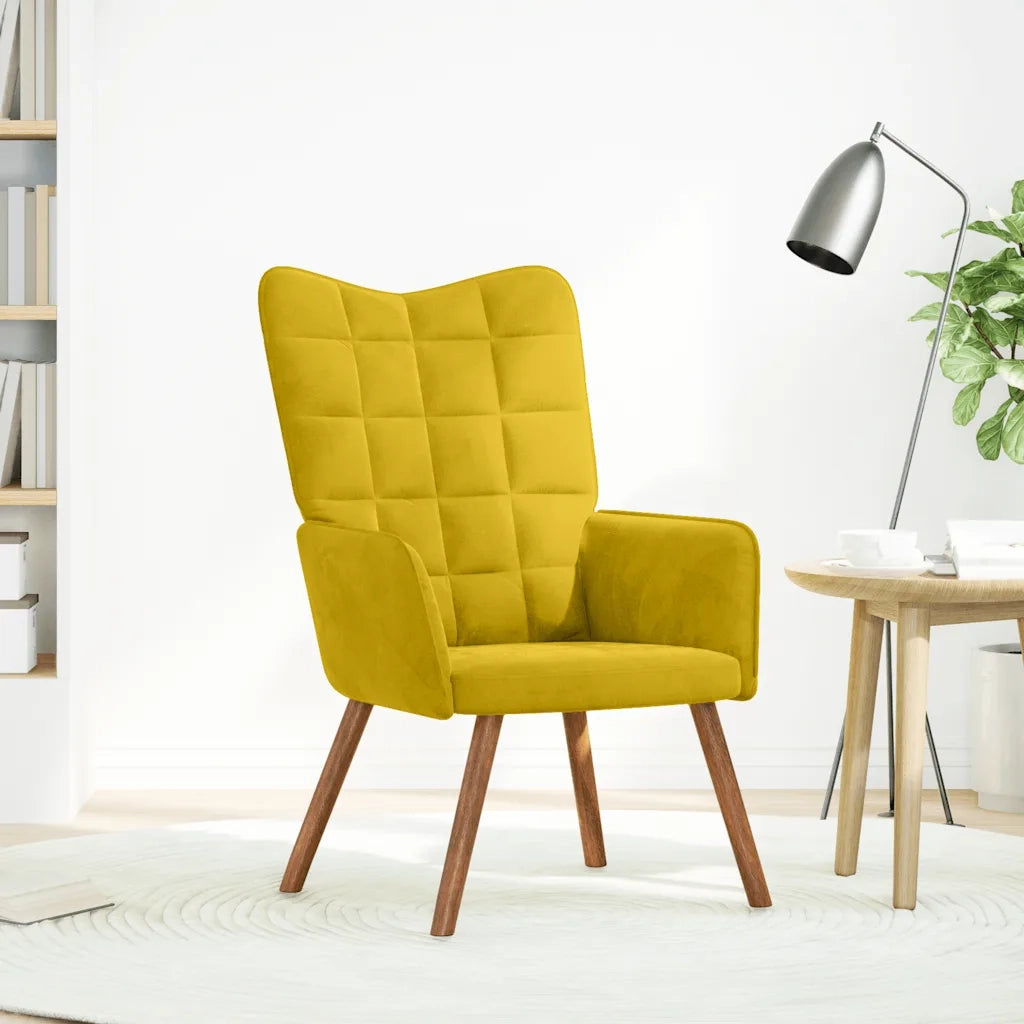 Poltrona Relax | Sedia Relax Giallo in Velluto