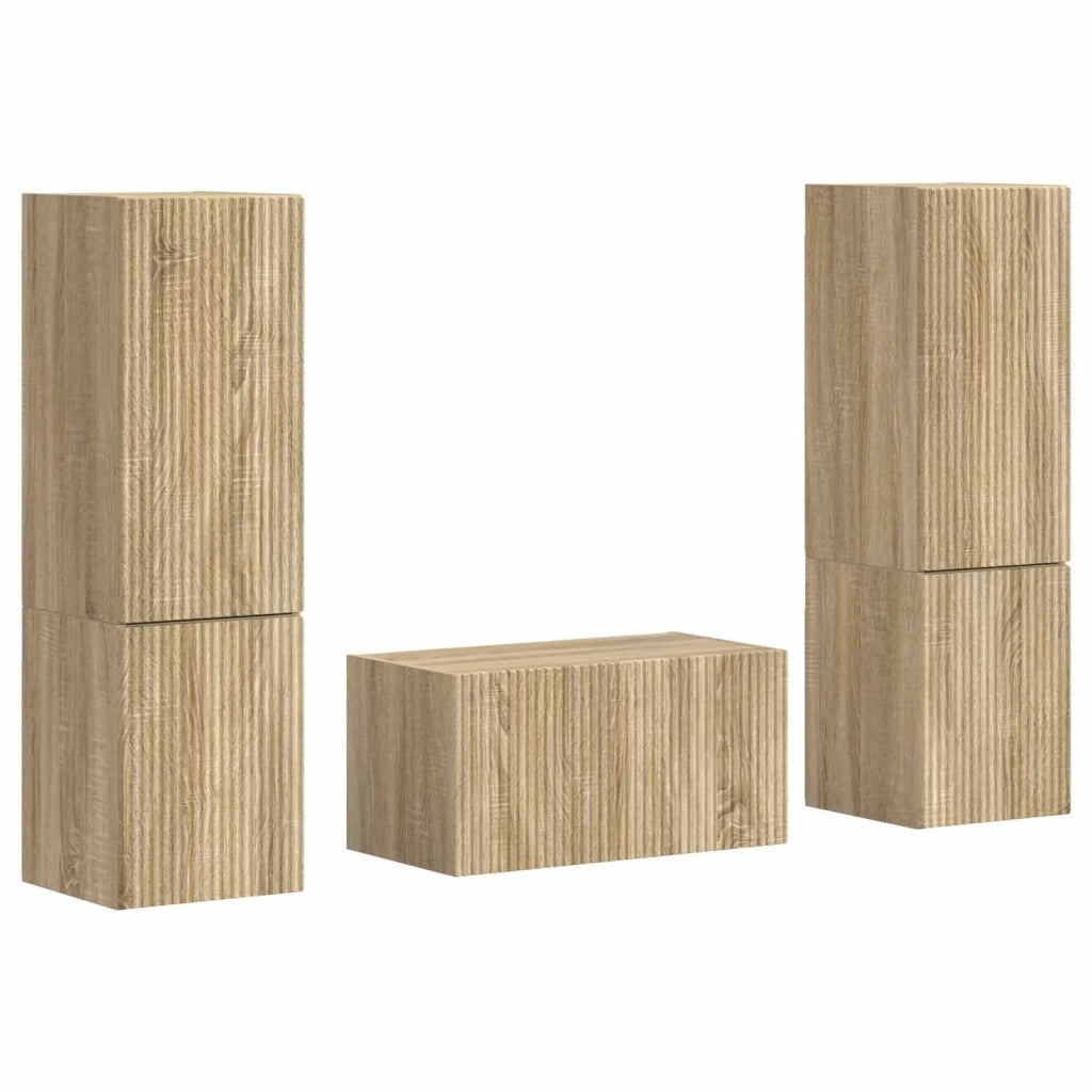 Set mobile TV 5 pcs Rovere Sonoma Legno multistrato 3409098