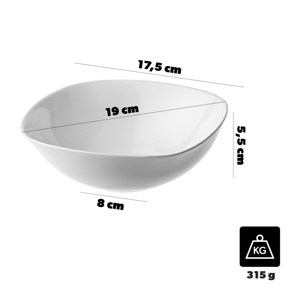 Set di stoviglie KADAX composto da 6 piatti, colore bianco.