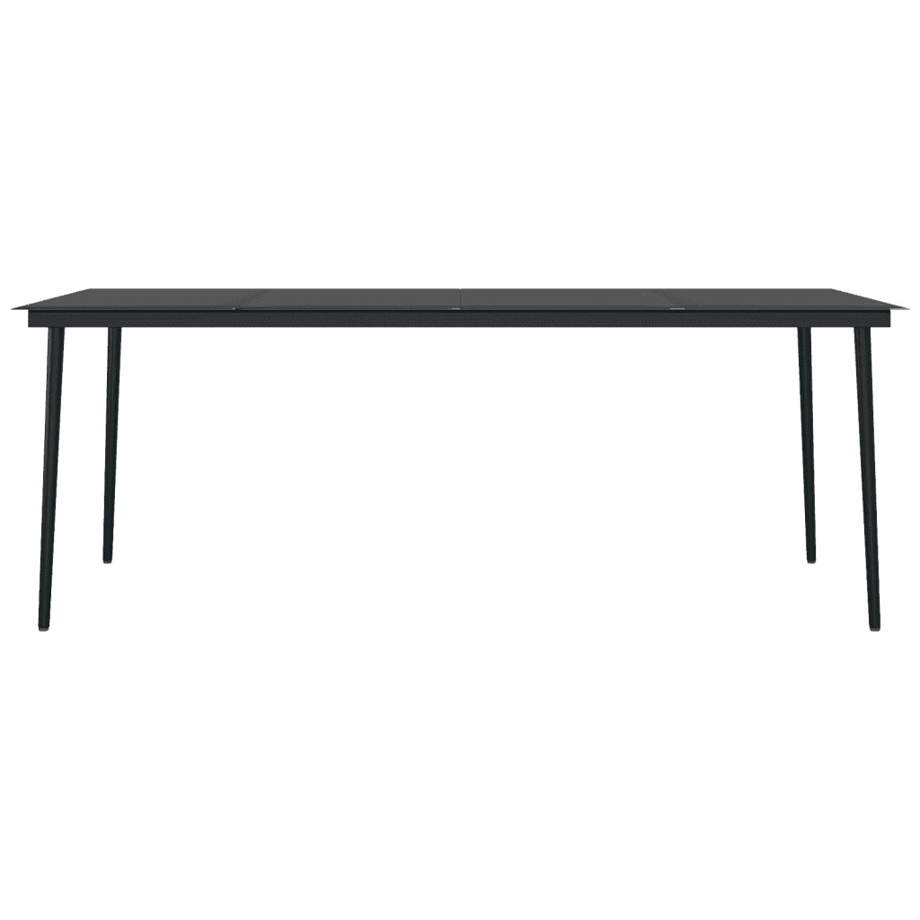 Set da Pranzo da Giardino 7 pz con Cuscini Nero 3099447