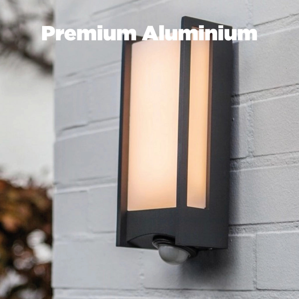 Applique esterno QUBO LED 13W sensore antracite Lutec
