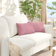 Cuscini da Divano 2 pcs Rosa 50 x 30 cm Tessuto in Cords 42013631