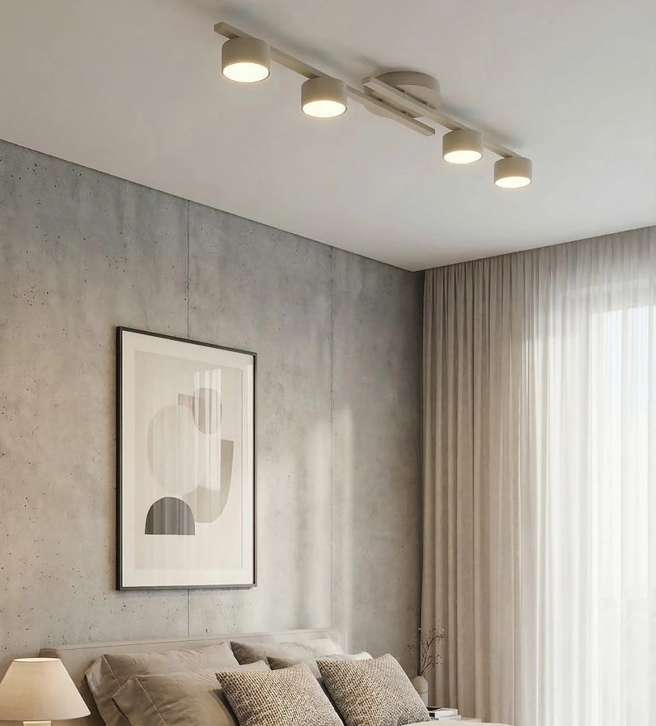 Plafoniera Fragment beige su binari 4xGX53 Emibig