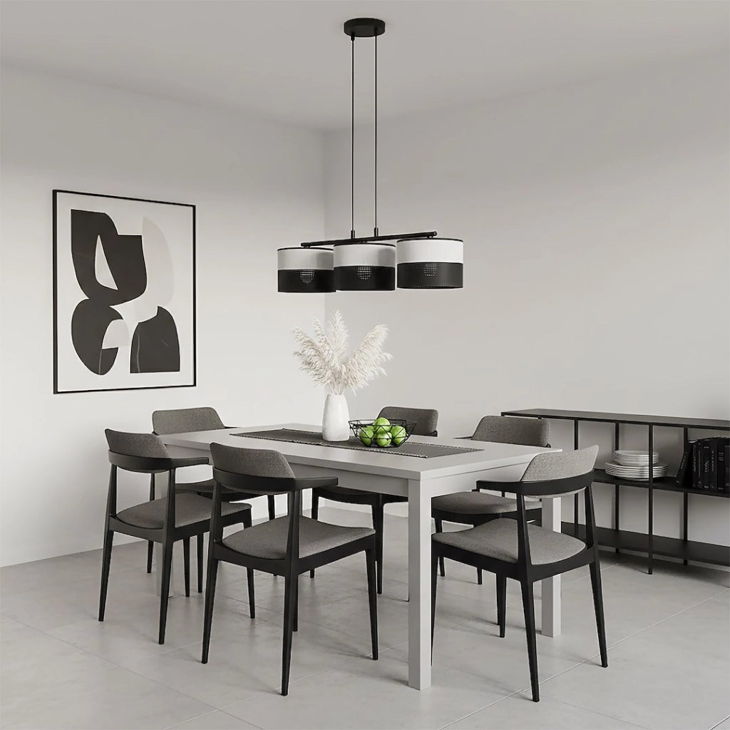 Lampada a sospensione KARBON Emibig 3xE27 metallo nero