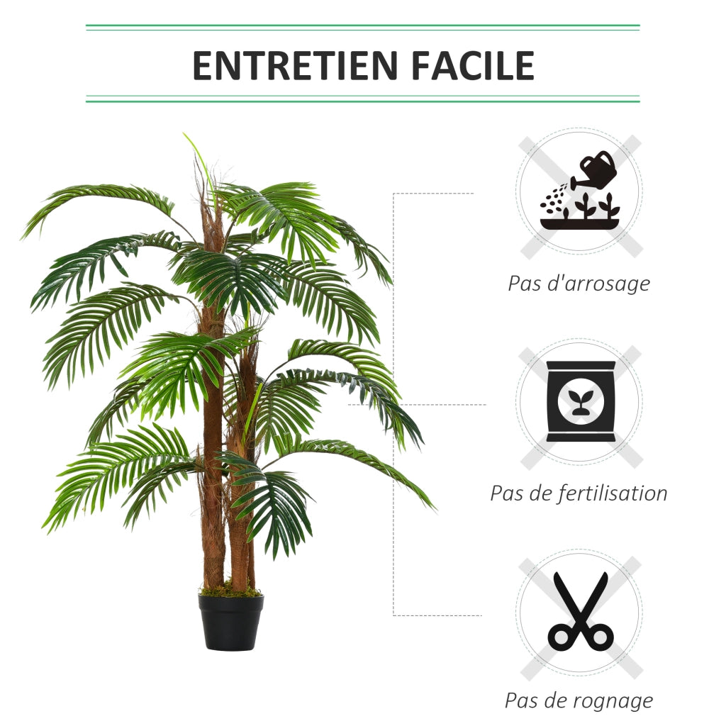 Albero Artificiale Palma ¨C zephmum ¨C Verde 1.2m con Vaso