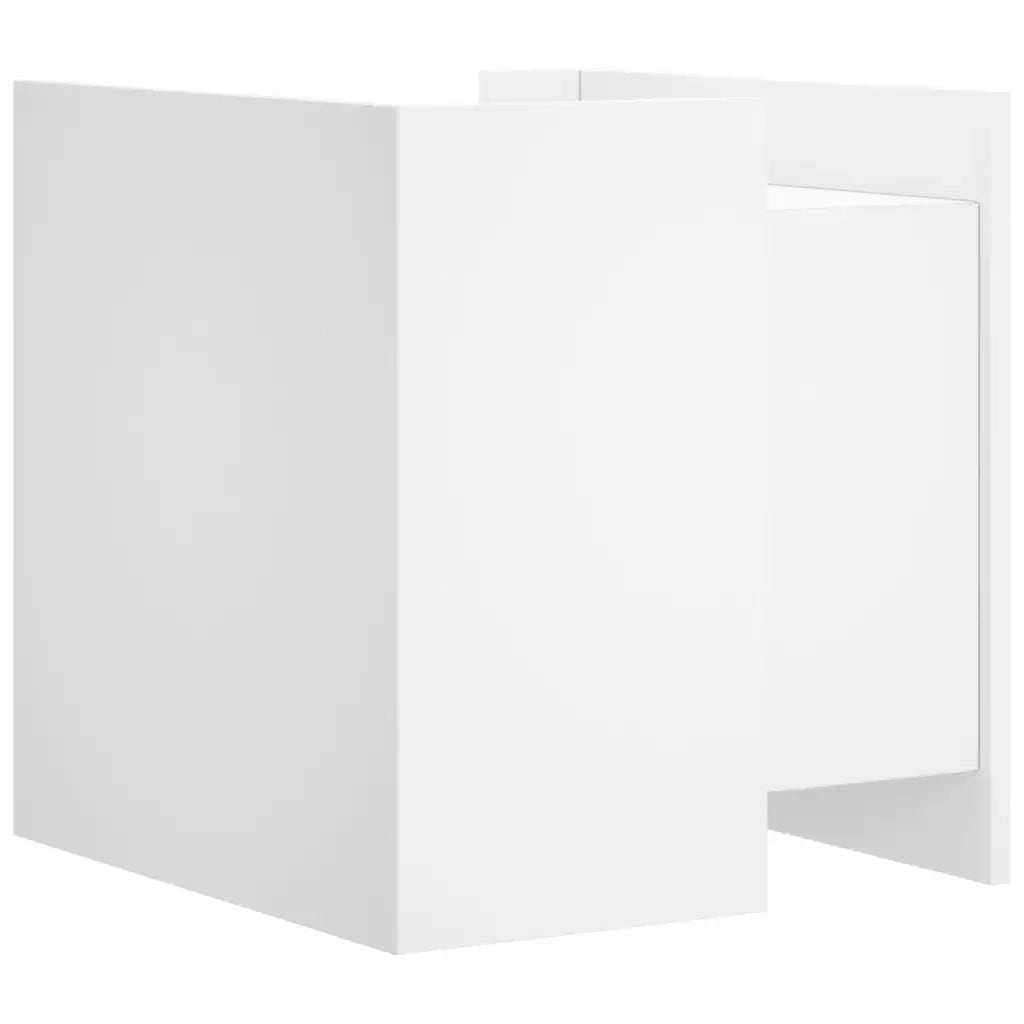 Comodino-Tavolino da notte Bianco 45x50x50 cm in Truciolato 937983